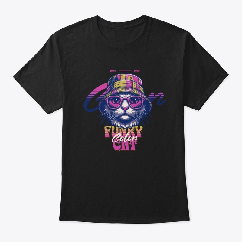 Funky Cat Trendy Graphic Merch