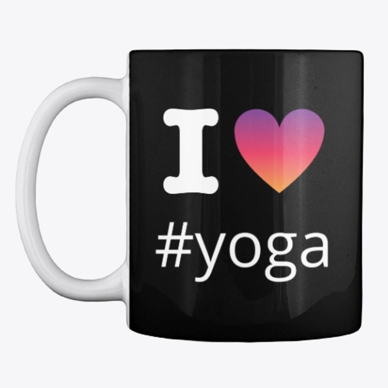 I Love Yoga Design With Insta Hashtag