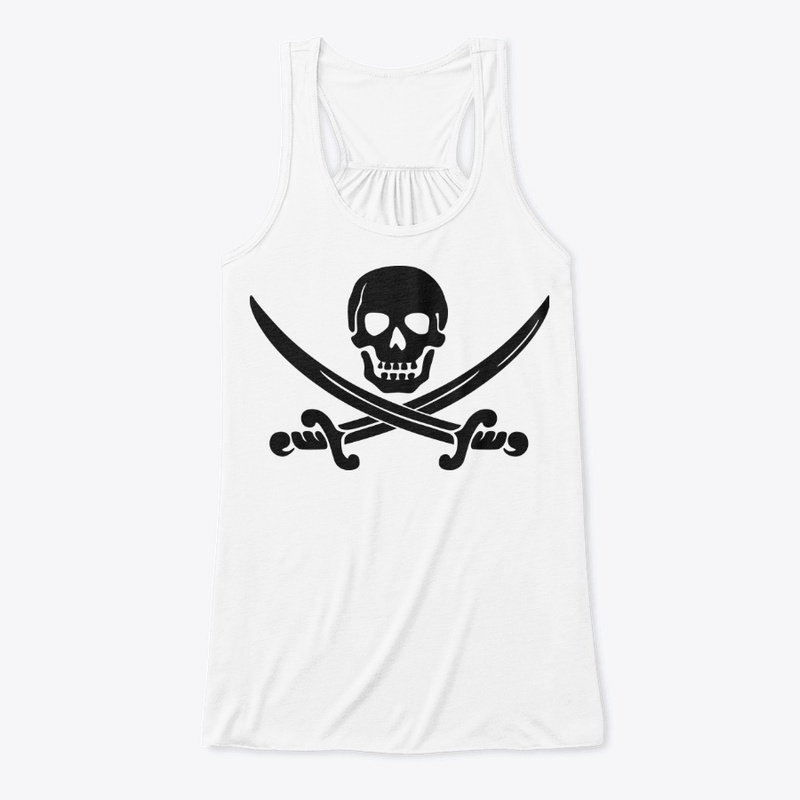 Skull pirate and sword design