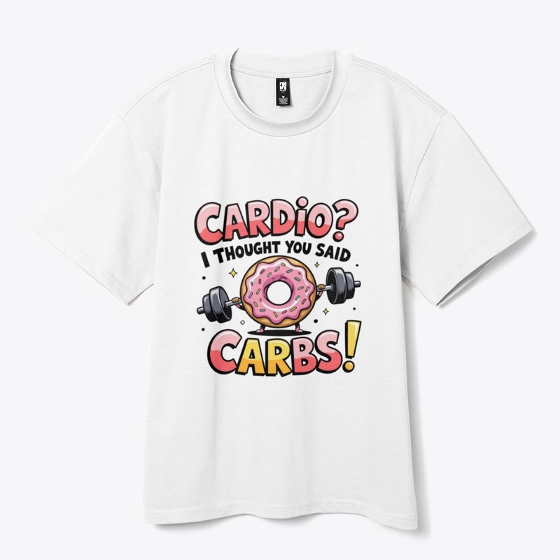 Funny Donut Gym Design T-Shirt