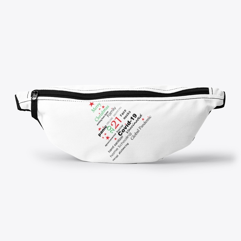 Christmas print Fanny Pack Covid-19 2021