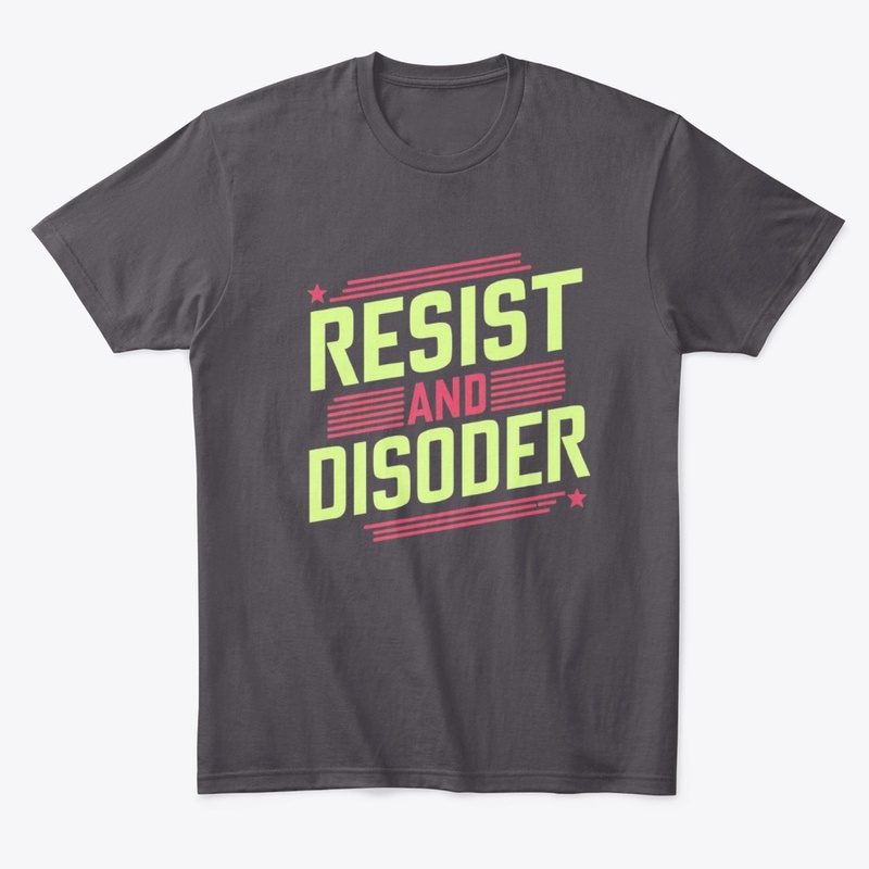 "Resist and Disorder Neon Graphic Tee"