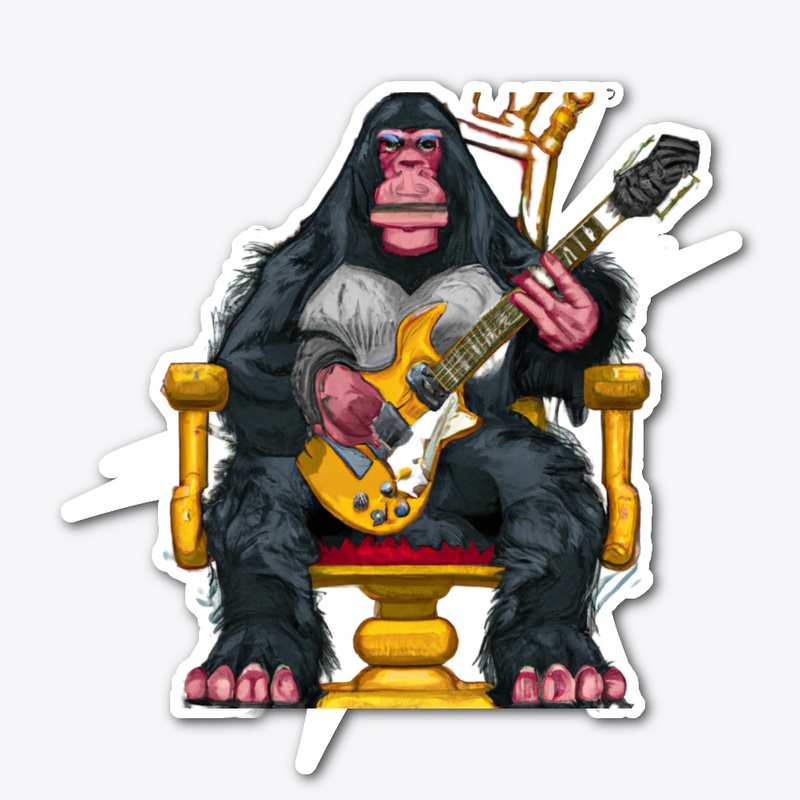 King of the Apes Jamming on Guitar
