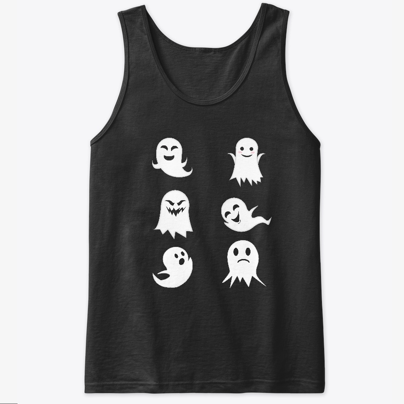 Ghost Boo Emoji T-Shirt Halloween 