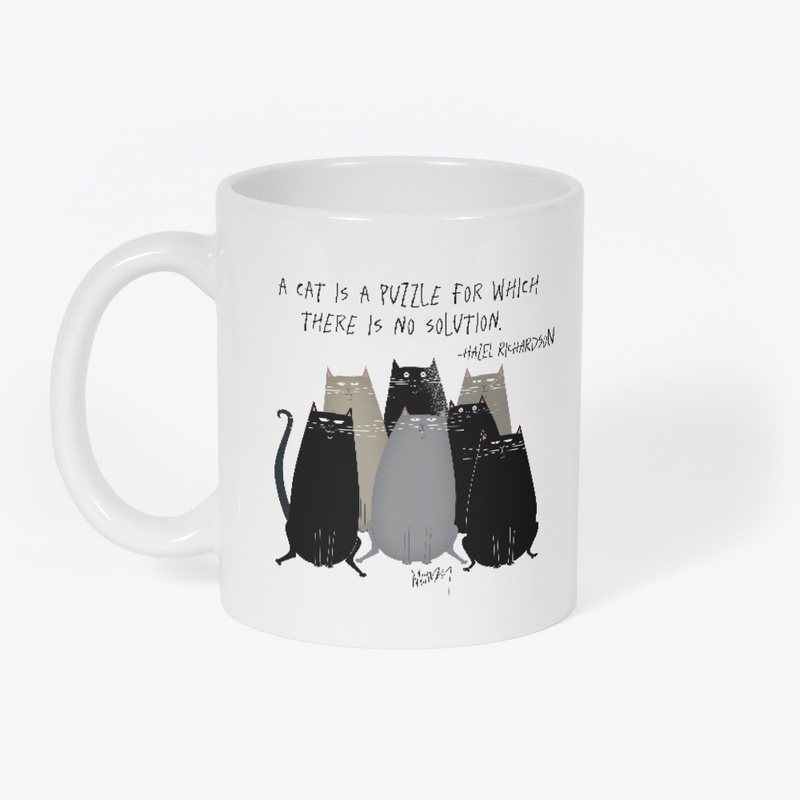 "A Cat is a Puzzle"  Cat Humor