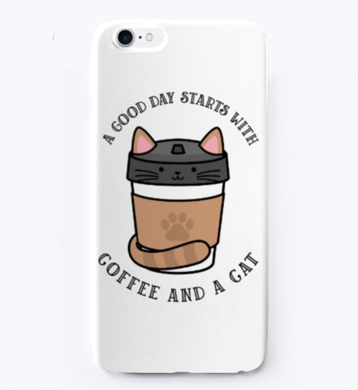 A good day starts with coffee and a cat