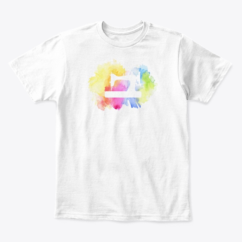 Sewing Machine Cutout Rainbow Watercolor