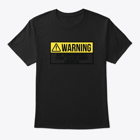 Swimming Bjxr4 Black T-Shirt Front