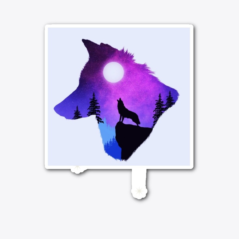Wolf and the moon