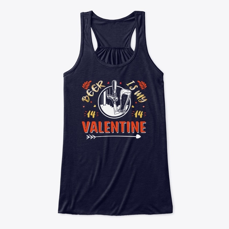 beer is my valentine t-shirt design