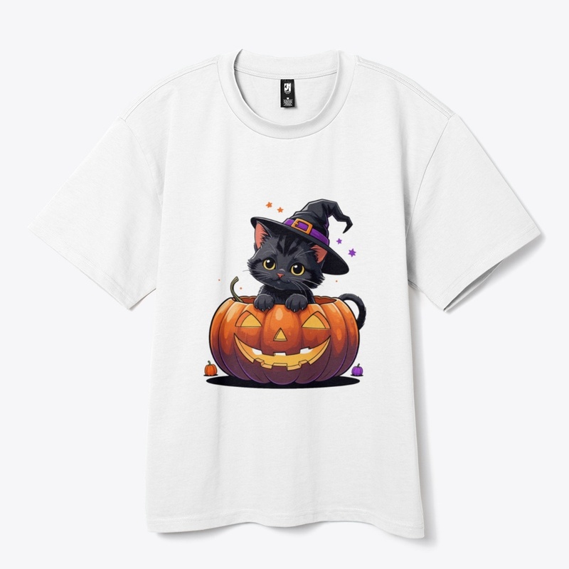 Cute Halloween Kitten in Pumpkin