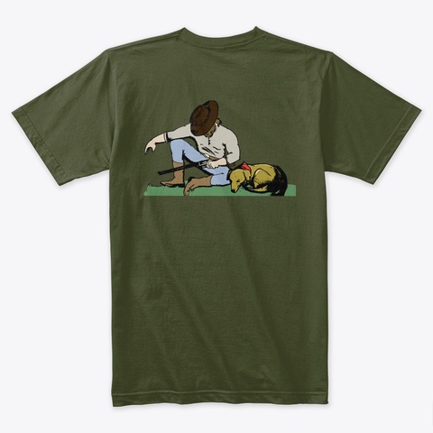 Good Dog Military Green T-Shirt Back