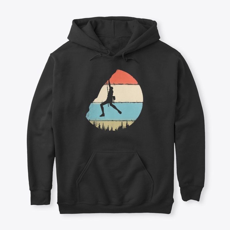Vintage Style Rock Climbing Retro