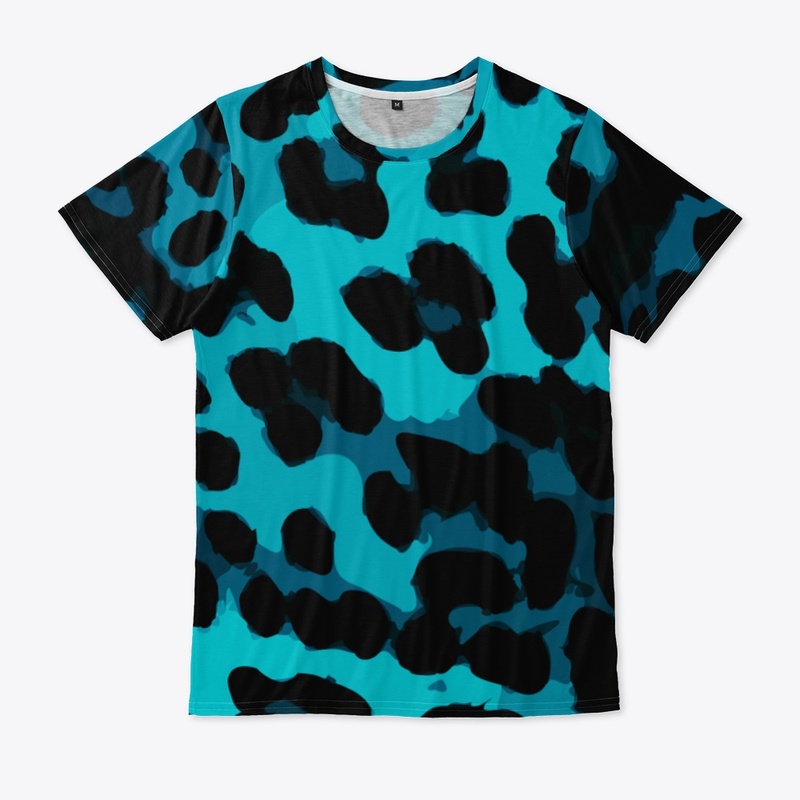 Turquoise Abstract Cheetah Print  