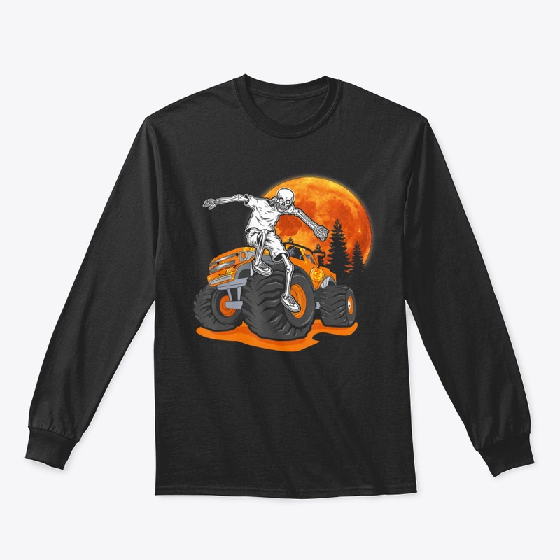 Funny Halloween  Skeleton Riding Monster