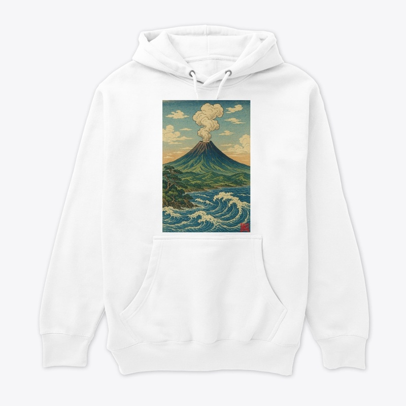 Hawaiian Mountain - Hokusai Style