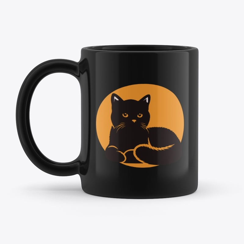 Cat silhouette design.