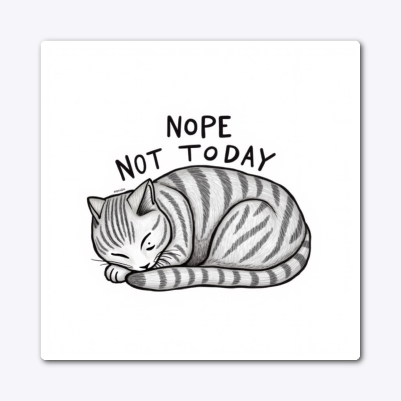 Nope not today sleepy cat