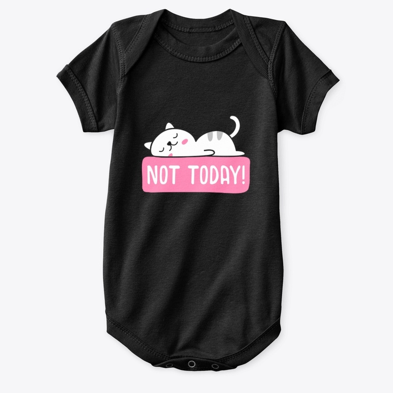 "Pas aujourd'hui", petit chat qui dort