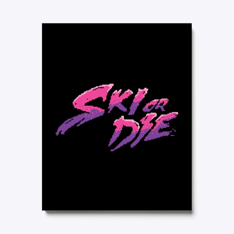 Candy Boy Ski or Die Pixel art Logo