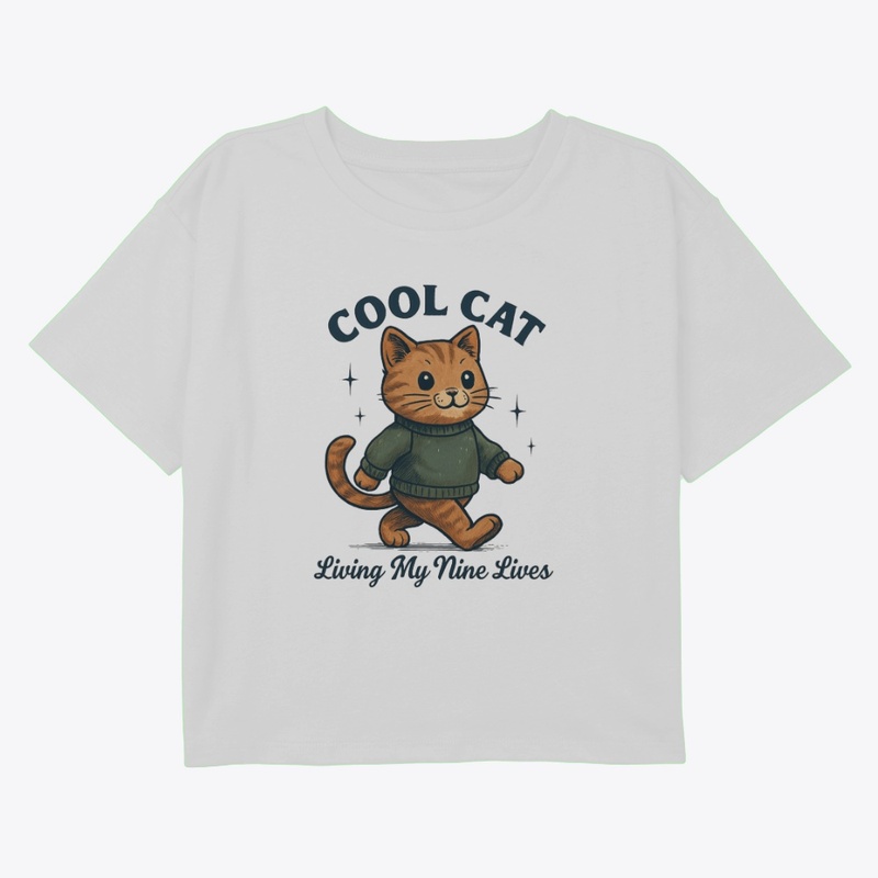 Cool Cat –Living My Nine Lives Retro Tee