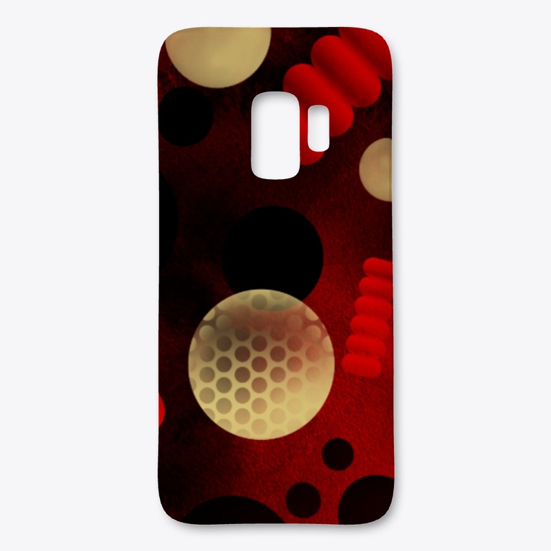 Bright Red Yellow Abstract Design 