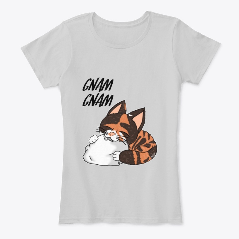 Female T-Shirt "Gnam Gnam Cat"