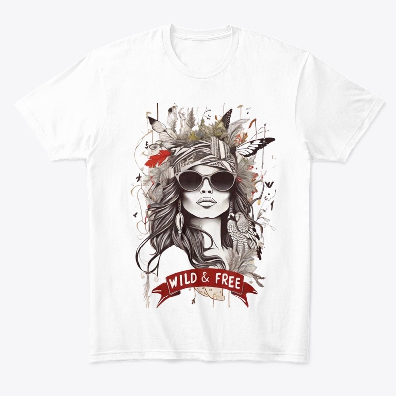 Wild and free girl graphic Shirts