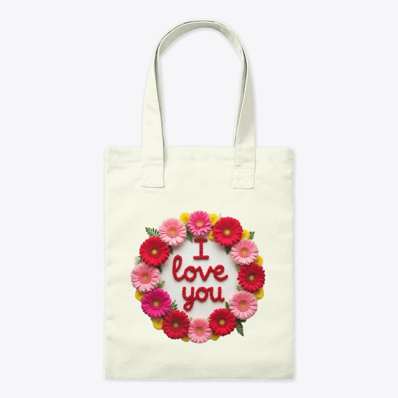 I Love You Floral Circle Tee 💖