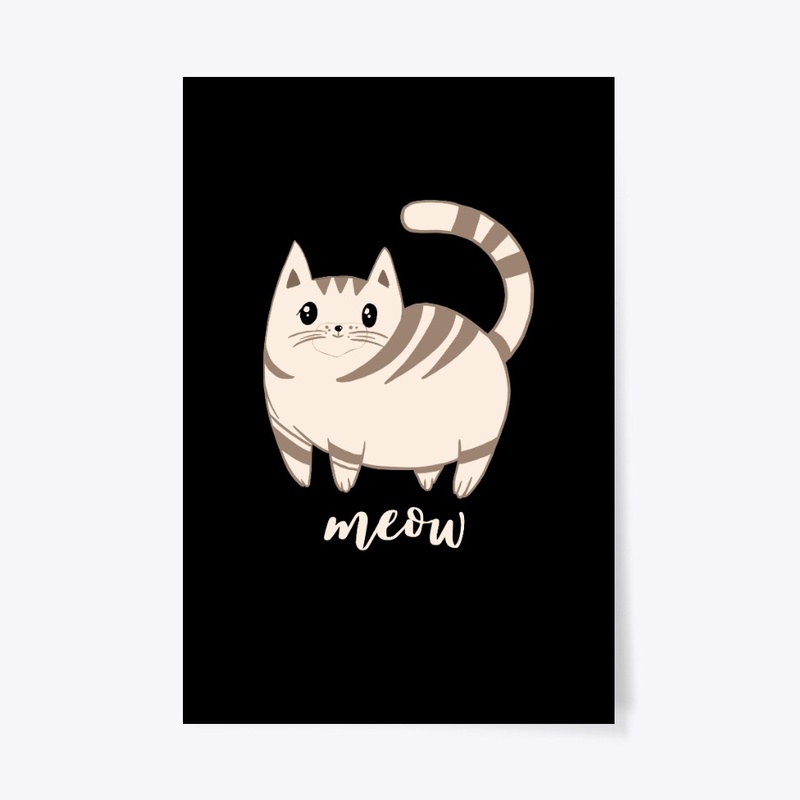 Meow Funny Cat Lover Gift 