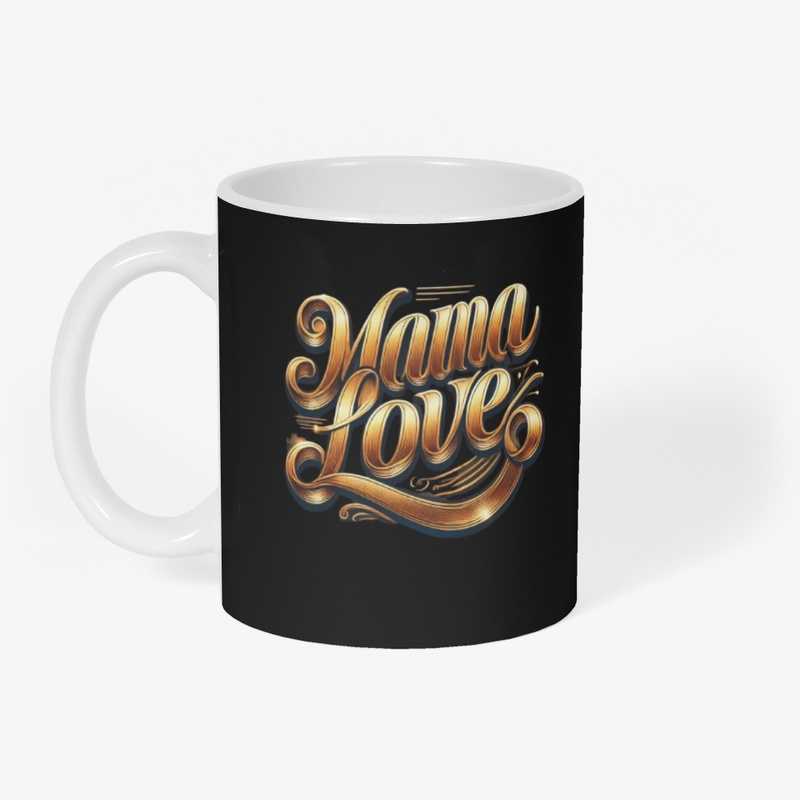 Mama Love Gold Script Swirls Edition