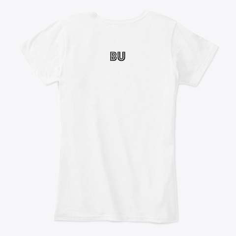 Tee Shirt Femme En Coton White T-Shirt Back