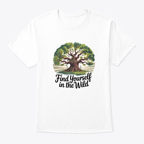Find Yourself  White T-Shirt Front