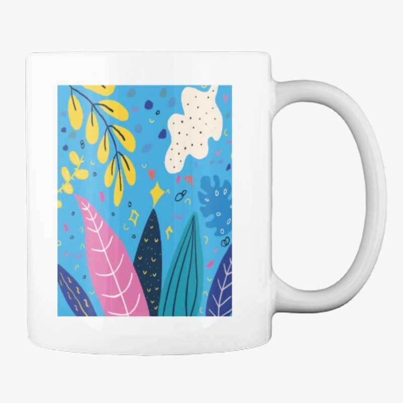 Coffee mug plant design home decor