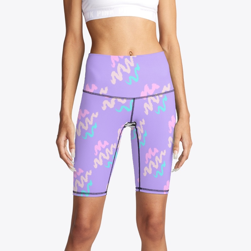 Coloured Squiggles on Purple Background