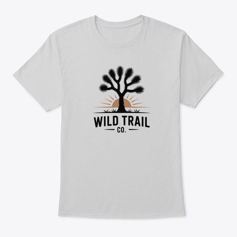 Wild Trail Tree Light Steel T-Shirt Front
