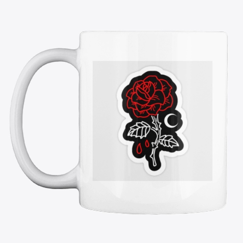 Red ROSE- die hard sticker and more