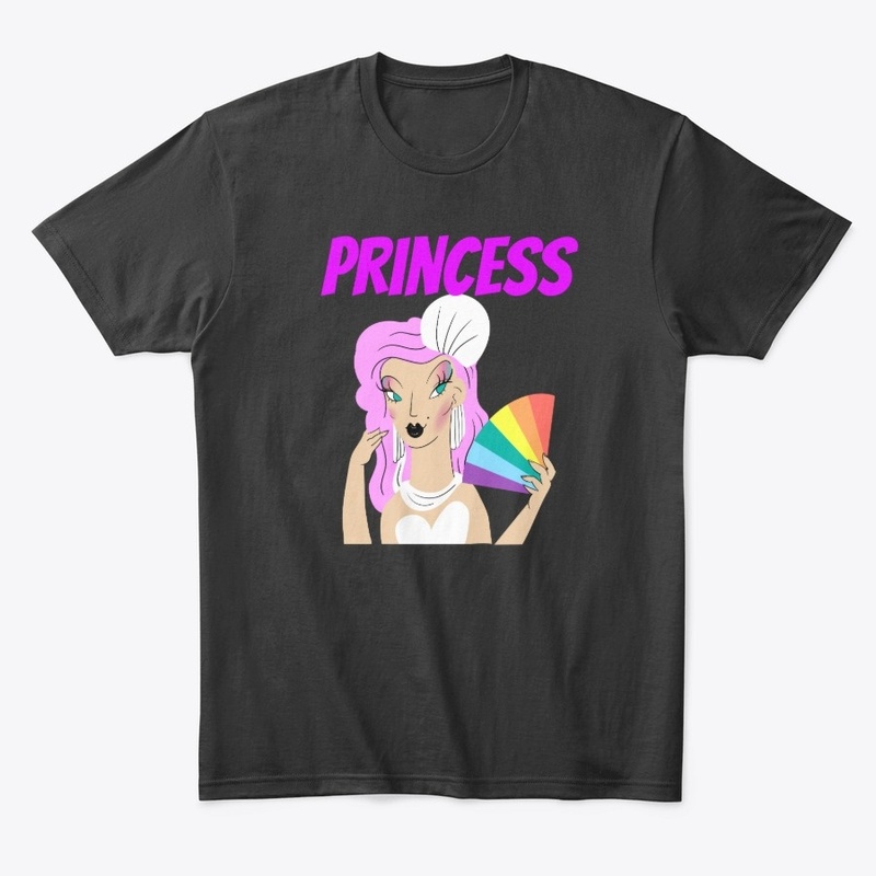 Princess Cartoon with Pride fan