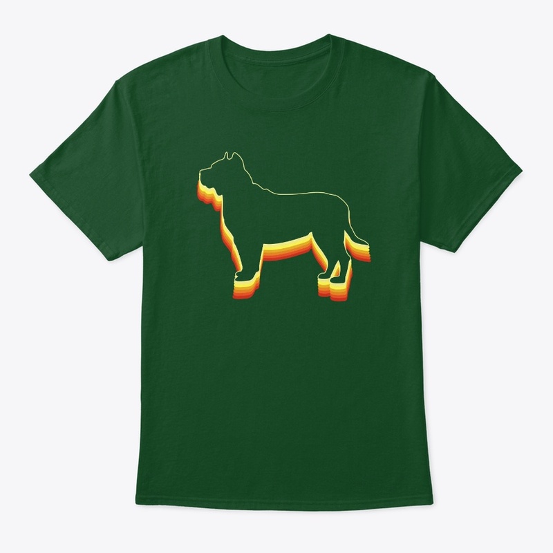 Rainbow 3D Vintage Retro Pit Bull TShirt