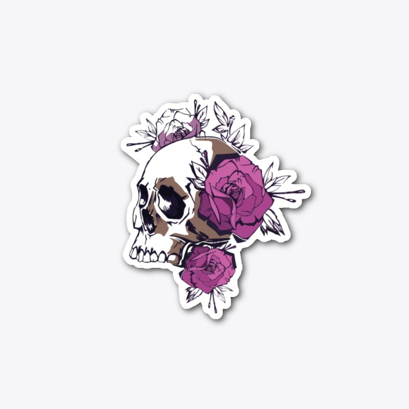 Rose and Skull Tattoo Inspired Design