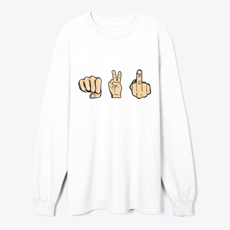 Peace love finger 