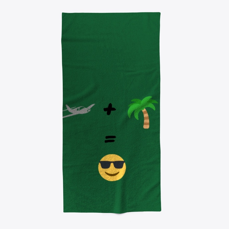 Plane + Palm = Cool, Beach Towel