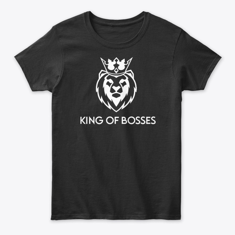 King of Bosses KR7 White Lion Head Print