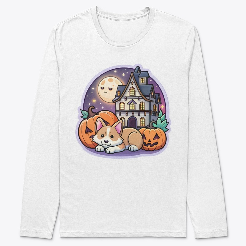 Cute Puppy Sleeping in Halloween night