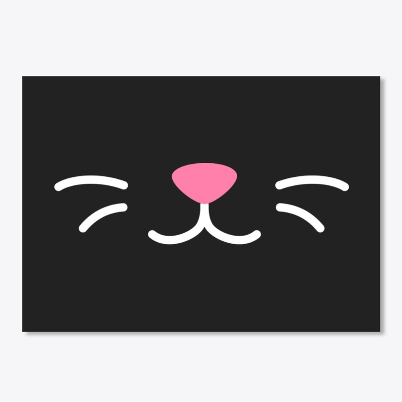 Cat lips face white