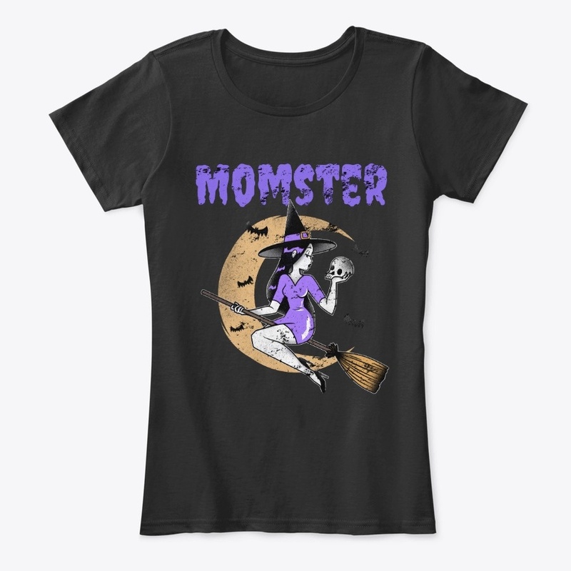 Cute Halloween Momster witch tee