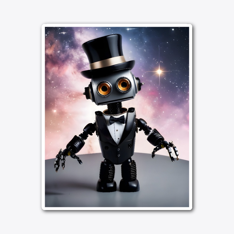 A robot with a top hat