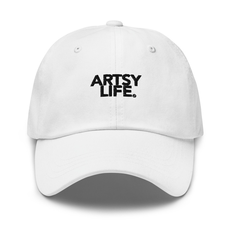 Artsy Life Basic Logo Dad Cap (White)