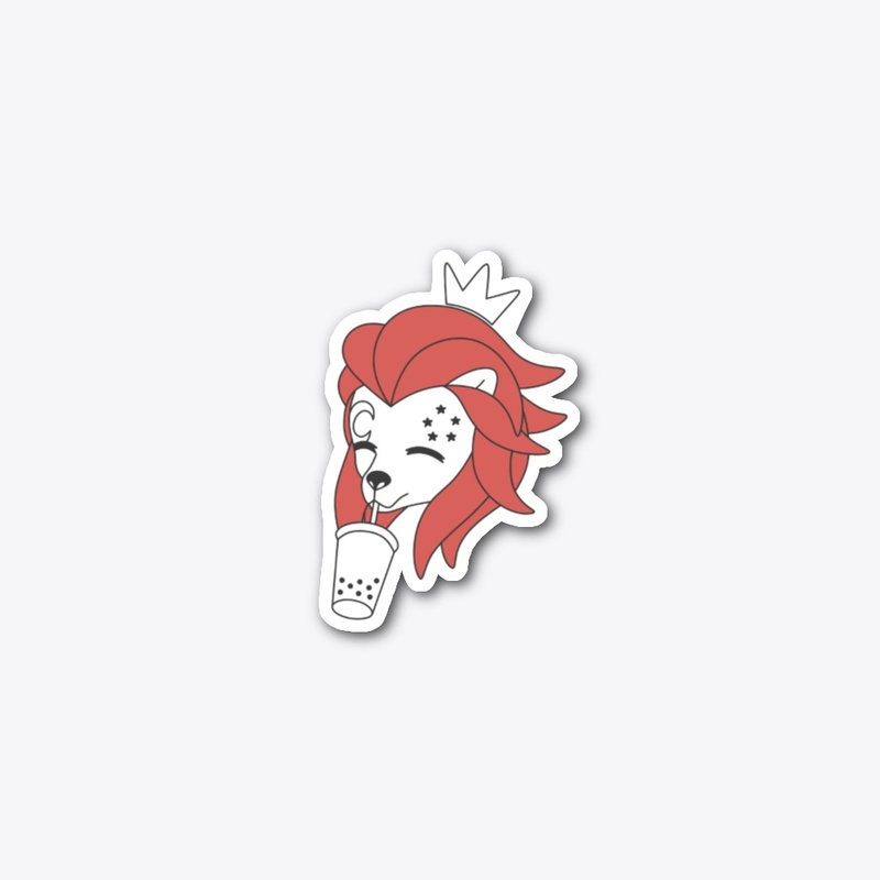 SG Lion Drinking Bubble Tea