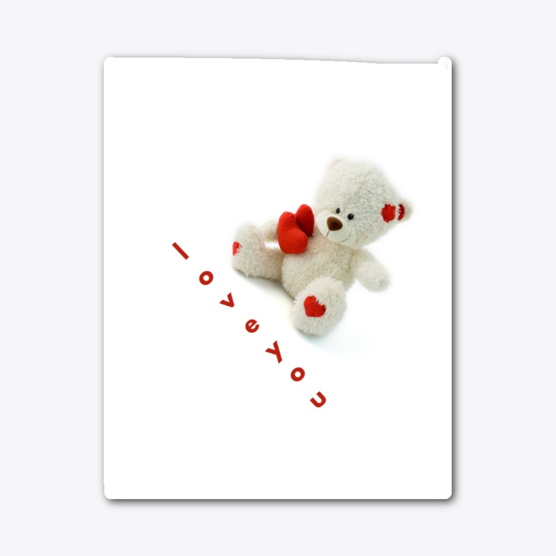 3D Bear “Love You” – Cute Design
